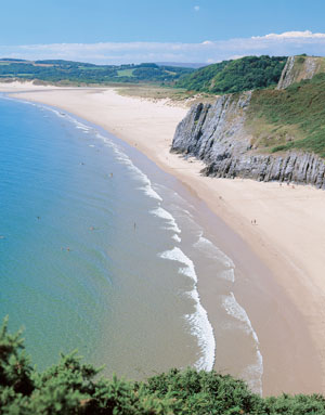 Glorious sandy beaches on the Gower Peninsula of South Wales