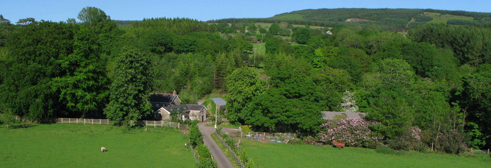 Welsh holiday cottages in beautiful green countryside of Plas Farm